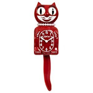 RETIRED LAST ONE! Urban Outiftters Space Cherry Red Lady Kit-Cat klock